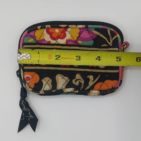 Vera Bradley Retired 2007 Quilted Suzani Single Pouch Zip Wallet With Pocket - Picture 8 of 11